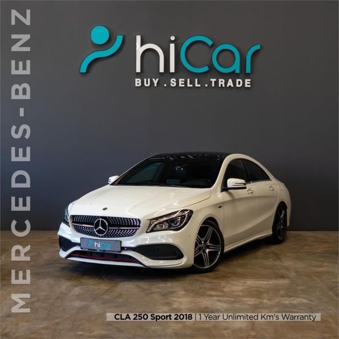 Подержанный Mercedes-Benz CLA 250 I (C117, X117) Рестайлинг, 2.0 л, 2018 в Дубае от Hi Car Approved Pre-Owned Cars Showroom Белый цвет. GCC | AUTO.AE