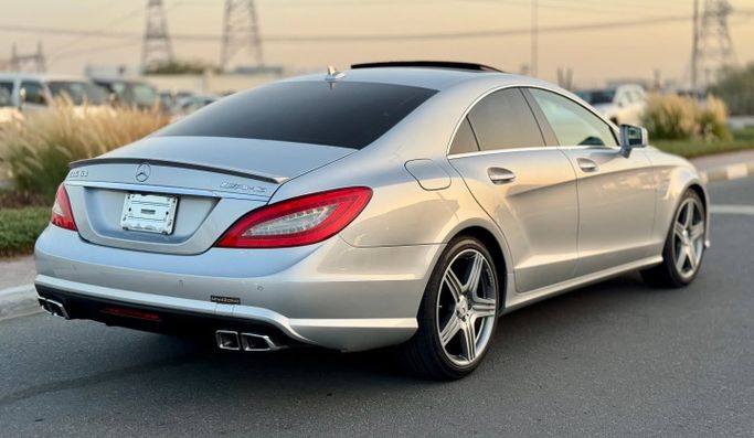 Used Mercedes-Benz CLS AMG 63 AMG II (W218), 5.5 l, 2012 in Dubai by Saeed Auto, Silver color. Japanese Specs | AUTO.AE