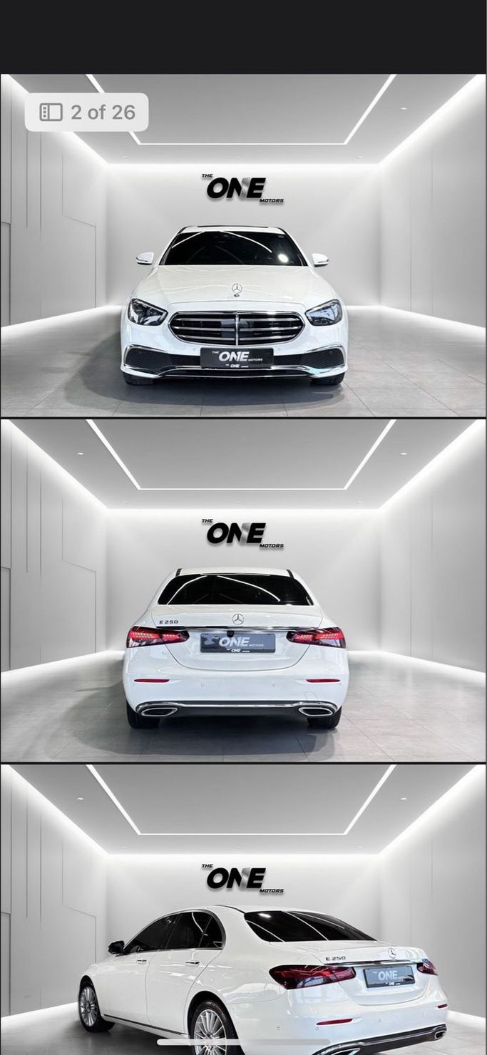 Used Mercedes-Benz E-Class 260 L V (W213, S213, C238) Facelift, 2.0 l, 2021 in Dubai, White color. Korean Specs | AUTO.AE