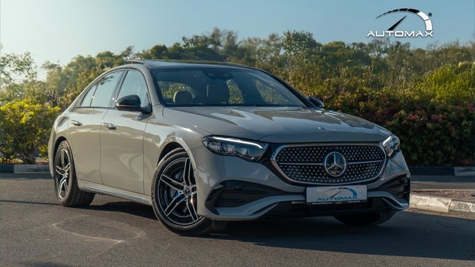 جديدة Mercedes-Benz E-Class 200 السادس (W214، S214), 2.0 l, 2026 في في دبي من Automax®، اللون رمادي. المواصفات الكورية | AUTO.AE