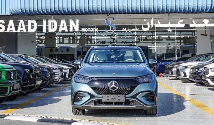 New Mercedes-Benz EQE 500, 2024 in Dubai by Saad Idan Motors, Light Blue color. Chinese Specs | AUTO.AE