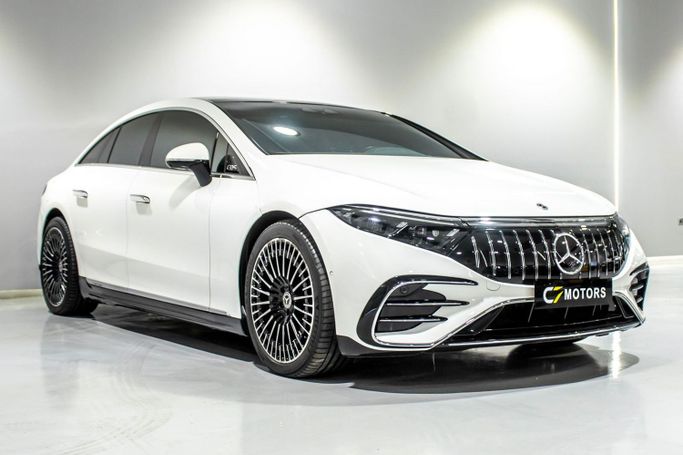 Подержанный Mercedes-Benz EQS 500, 2021 в Дубае от C7 Motors Белый цвет. Корейская | AUTO.AE