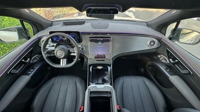 New Mercedes-Benz EQS 450, 2023 in Dubai by Falcons GT Motors FZCO, White color. European Specs | AUTO.AE