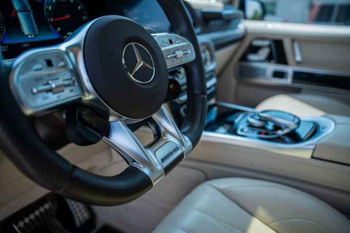 Mercedes-Benz G-Class AMG Brabus 800 II (W463), 2022 business suv 5 dr. for rent in Dubai by POF RENTAL, grey color | AUTO.AE