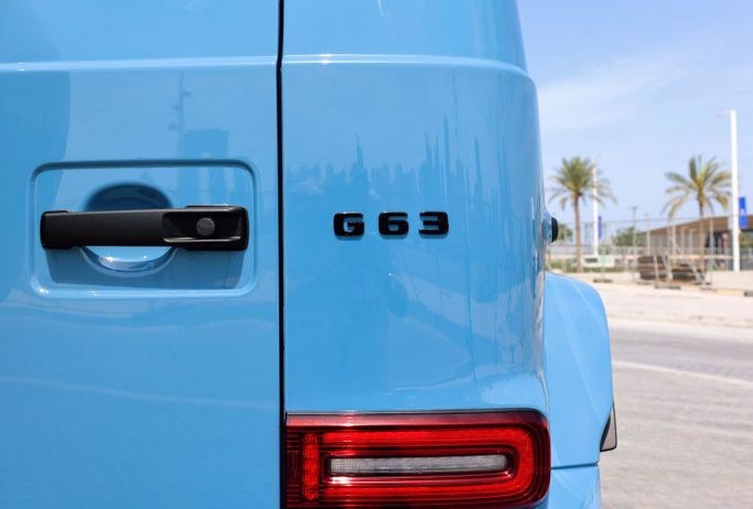 Mercedes-Benz G-Class AMG 63 4x4 Squared II (W463), 2025 business suv 5 dr. 4x4 squared for rent in Dubai by POF RENTAL, light blue color | AUTO.AE