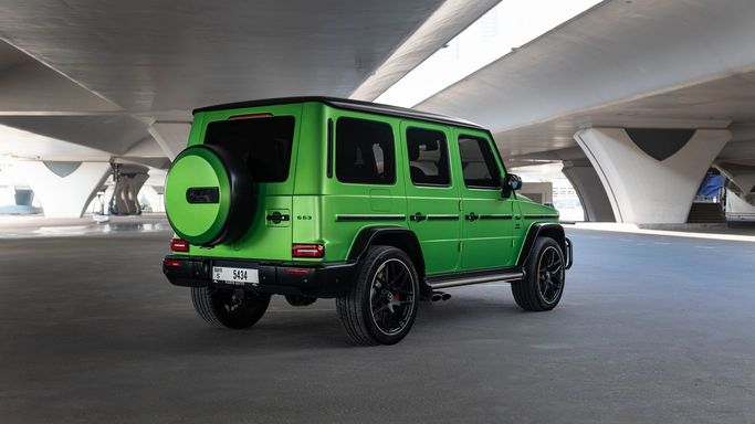 Mercedes-Benz G-Class AMG 63 AMG II (W463), 2023 business suv 5 dr. for rent in Dubai by AVA car rental, green color | AUTO.AE