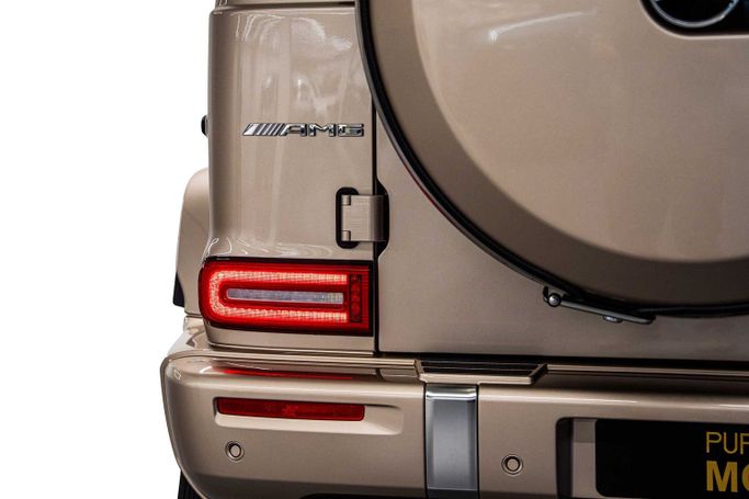New Mercedes-Benz G-Class AMG 63 AMG II (W465) Facelift, 4.0 l, 2025 in Dubai by PUPIL OF FATE MOTORS, Beige color. GCC Specs | AUTO.AE