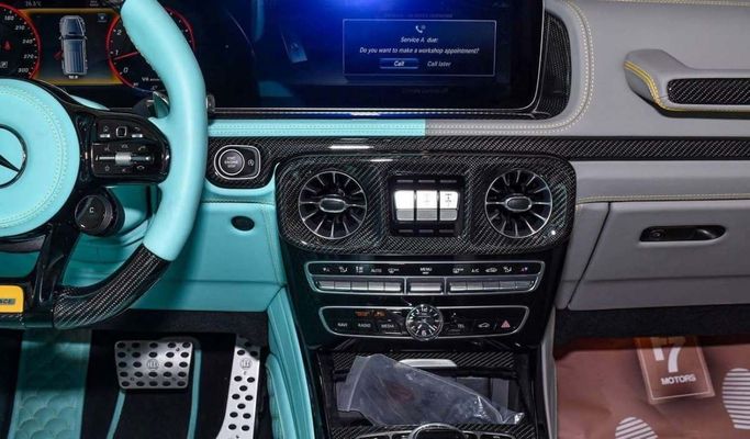 New Mercedes-Benz G-Class AMG Brabus 800 II (W465) Facelift, 4.0 l, 2024 in Dubai by F7 Motors, Light Blue color. GCC Specs | AUTO.AE