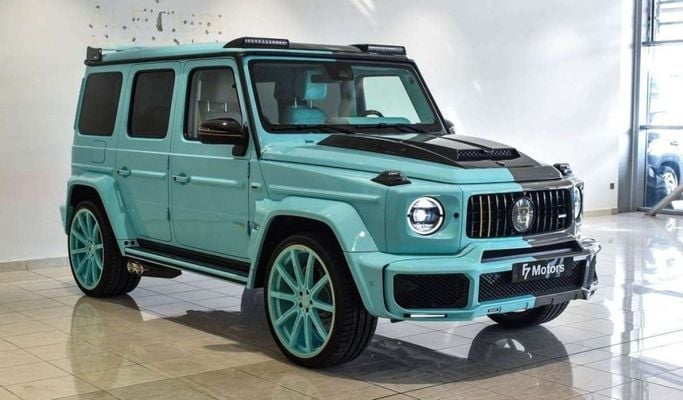 New Mercedes-Benz G-Class AMG Brabus 800 II (W465) Facelift, 4.0 l, 2024 in Dubai by F7 Motors, Light Blue color. GCC Specs | AUTO.AE