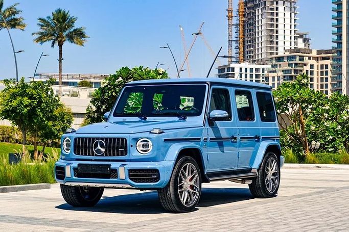 Новый Mercedes-Benz G-Class AMG 63 AMG II (W465) Рестайлинг, 4.0 л, 2025 в Дубае от F7 Motors Голубой цвет. GCC | AUTO.AE