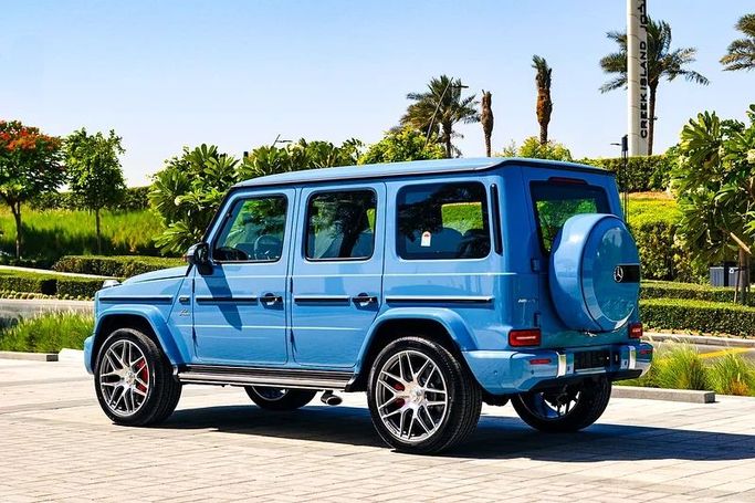 Новый Mercedes-Benz G-Class AMG 63 AMG II (W465) Рестайлинг, 4.0 л, 2025 в Дубае от F7 Motors Голубой цвет. GCC | AUTO.AE