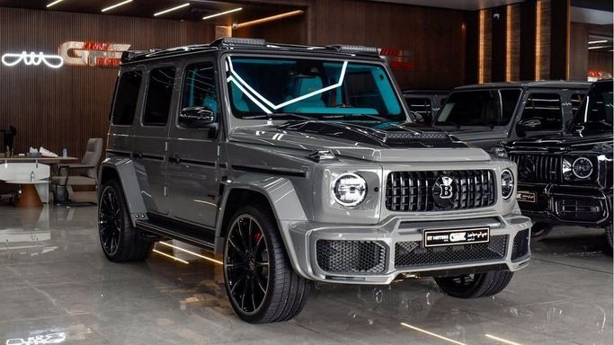 New Mercedes-Benz G-Class AMG Brabus 800 II (W465) Facelift, 4.0 l, 2024 in Dubai by Najem Motors, Grey color. European Specs | AUTO.AE