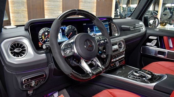 New Mercedes-Benz G-Class AMG 63 AMG II (W465) Facelift, 4.0 l, 2024 in Dubai by Najem Motors, Black color. European Specs | AUTO.AE