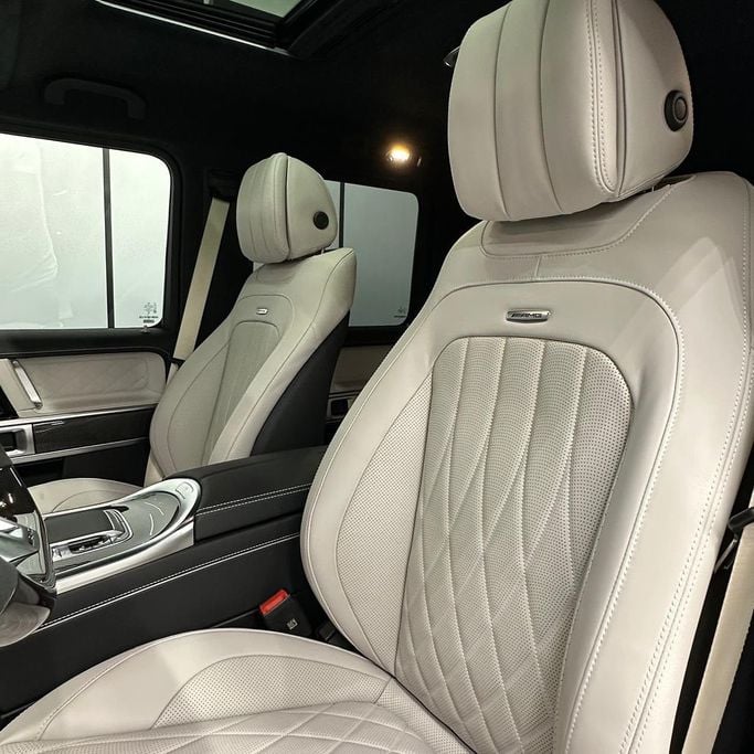 New Mercedes-Benz G-Class AMG 63 AMG II (W465) Facelift, 4.0 l, 2025 in Dubai by AAA Motors, Light Blue color. European Specs | AUTO.AE