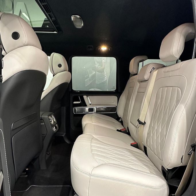 New Mercedes-Benz G-Class AMG 63 AMG II (W465) Facelift, 4.0 l, 2025 in Dubai by AAA Motors, Light Blue color. European Specs | AUTO.AE