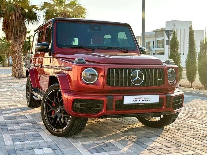 Used Mercedes-Benz G-Class AMG 63 AMG II (W463), 4.0 l, 2023 in Dubai by Auto Bank Motors, Red color. European Specs | AUTO.AE
