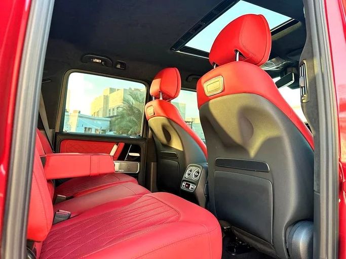 Used Mercedes-Benz G-Class AMG 63 AMG II (W463), 4.0 l, 2023 in Dubai by Auto Bank Motors, Red color. European Specs | AUTO.AE