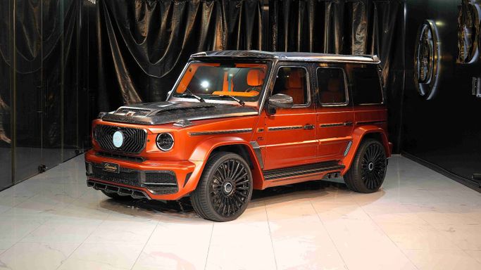New Mercedes-Benz G-Class AMG Onyx Concept G7X II (W463), 4 l, 2023 in Dubai by Dourado Luxury Car, Orange color. European Specs | AUTO.AE