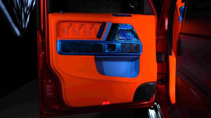 New Mercedes-Benz G-Class AMG Onyx Concept G7X II (W463), 4 l, 2023 in Dubai by Dourado Luxury Car, Orange color. European Specs | AUTO.AE