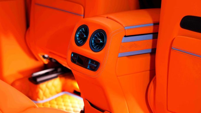 New Mercedes-Benz G-Class AMG Onyx Concept G7X II (W463), 4 l, 2023 in Dubai by Dourado Luxury Car, Orange color. European Specs | AUTO.AE