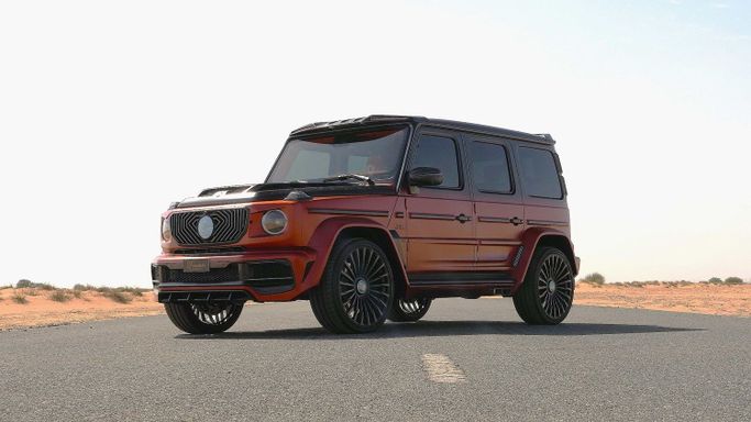 New Mercedes-Benz G-Class AMG Onyx Concept G7X II (W463), 4 l, 2023 in Dubai by Dourado Luxury Car, Orange color. European Specs | AUTO.AE