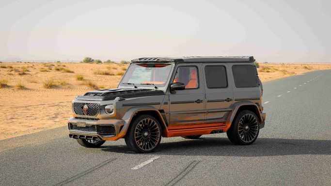 New Mercedes-Benz G-Class AMG Onyx Concept G8X II (W463), 4 l, 2024 in Dubai by Dourado Luxury Car, Grey color. European Specs | AUTO.AE