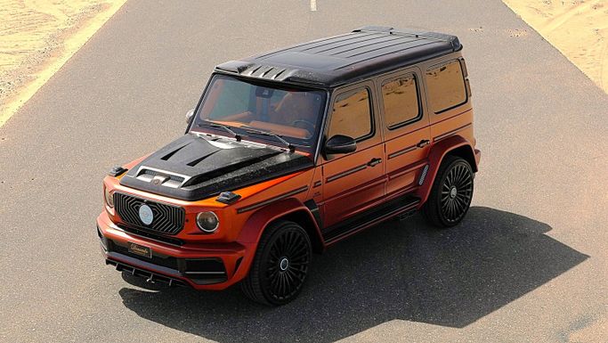 مستعملة Mercedes-Benz G-Class AMG Onyx Concept G7X II (W463), 4.0 l, 2023 في في دبي من Dourado Luxury Cars، اللون برتقالي. المواصفات الأوروبية | AUTO.AE | إعلان #271597