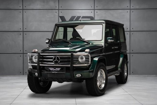 Used ⁦Mercedes-Benz G-Class AMG 55 AMG I (W463, 2008 Update), 5.4 l, 2009⁩ in UAE, Dubai by VIP Design, Green color. GCC Specs | AUTO.AE | Listing #287914