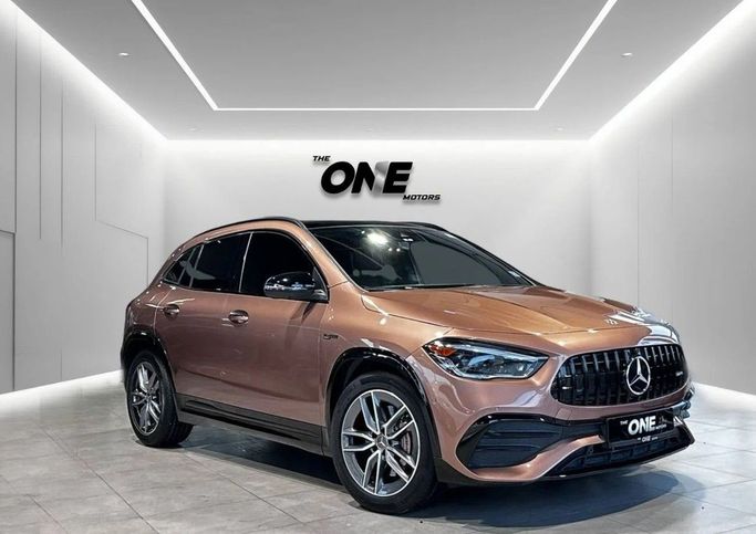 Used Mercedes-Benz GLA AMG 35 AMG II (H247), 2.0 l, 2022 in Dubai by The One Motors, Brown color. American Specs | AUTO.AE