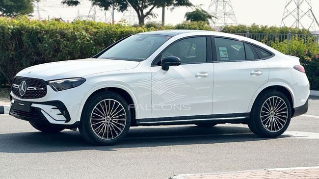 New Mercedes-Benz GLC Coupe 200 II (C254), 2.0 l, 2025 in Dubai by Falcons GT Motors FZCO, White color. GCC Specs | AUTO.AE
