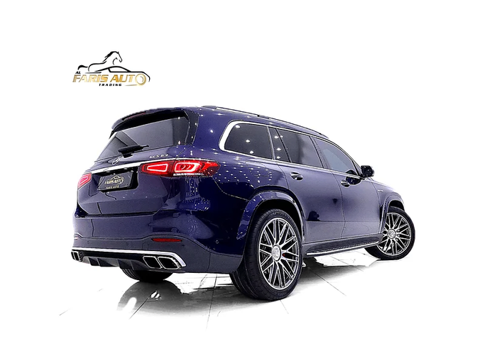 Подержанный Mercedes-Benz GLS AMG 63 AMG II (X167), 4.0 л, 2021 в Дубае от Al Faris Motors Синий цвет. Other | AUTO.AE