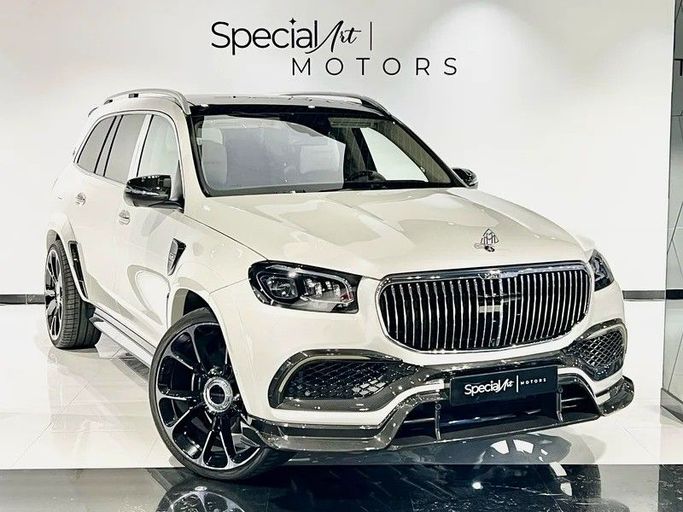New Mercedes-Benz Maybach GLS 600 I, 4.0 l, 2021 in Dubai by Special Art Motors, White color. European Specs | AUTO.AE