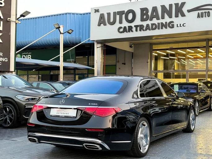 Used Mercedes-Benz Maybach S-Class 580 II (Z223), 4.0 l, 2023 in Dubai by Auto Bank Motors, Black color. Japanese Specs | AUTO.AE
