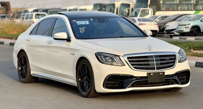 Used Mercedes-Benz S-Class AMG 63 AMG III (W222, C217) Facelift, 4.0 l, 2018 in Dubai by Saeed Auto, White color. Japanese Specs | AUTO.AE
