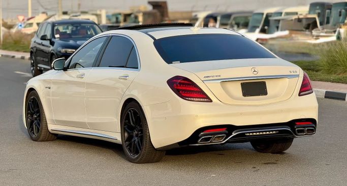 Used Mercedes-Benz S-Class AMG 63 AMG III (W222, C217) Facelift, 4.0 l, 2018 in Dubai by Saeed Auto, White color. Japanese Specs | AUTO.AE