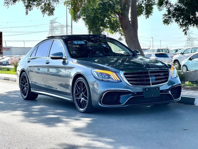 Used Mercedes-Benz S-Class AMG 63 AMG Long III (W222, C217) Facelift, 4.0 l, 2018 in Dubai by Saeed Auto, Grey color. Japanese Specs | AUTO.AE
