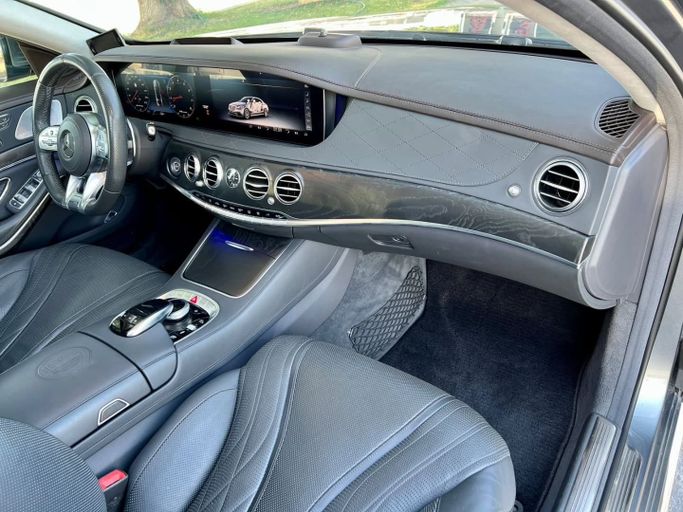 Used Mercedes-Benz S-Class AMG 63 AMG Long III (W222, C217) Facelift, 4.0 l, 2018 in Dubai by Saeed Auto, Grey color. Japanese Specs | AUTO.AE