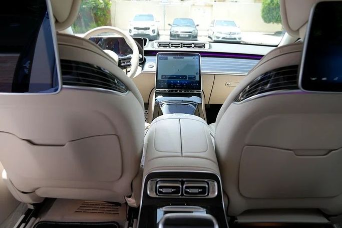 New Mercedes-Benz S-Class AMG 63 e AMG Long IV (W223), 4.0 l, 2025 in Dubai by 8 Ba Motors, Navy Blue color. European Specs | AUTO.AE