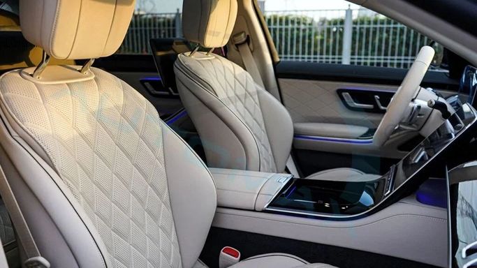 New Mercedes-Benz S-Class 500 Long 4MATIC VII (W223), 3.0 l, 2024 in Dubai by Auto Max Group, White color. European Specs | AUTO.AE