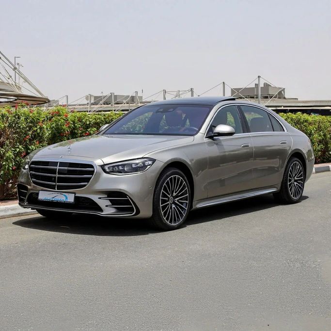 New Mercedes-Benz S-Class 500 Long 4MATIC VII (W223), 3.0 l, 2024 in Dubai by Auto Max Group, Silver color. European Specs | AUTO.AE