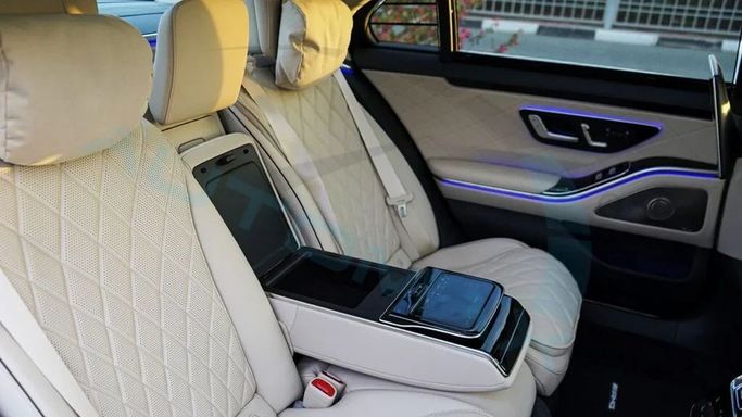 New Mercedes-Benz S-Class 500 Long 4MATIC VII (W223), 3.0 l, 2024 in Dubai by Auto Max Group, Silver color. European Specs | AUTO.AE