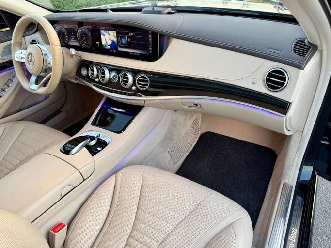 Used Mercedes-Benz S-Class 450 VI (W222, C217) Facelift, 3.0 l, 2020 in Dubai by Saeed Auto, Black color. Japanese Specs | AUTO.AE