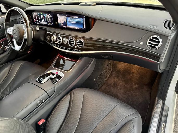 Used Mercedes-Benz S-Class 450 VI (W222, C217) Facelift, 3.0 l, 2019 in Dubai by Saeed Auto, White color. Japanese Specs | AUTO.AE