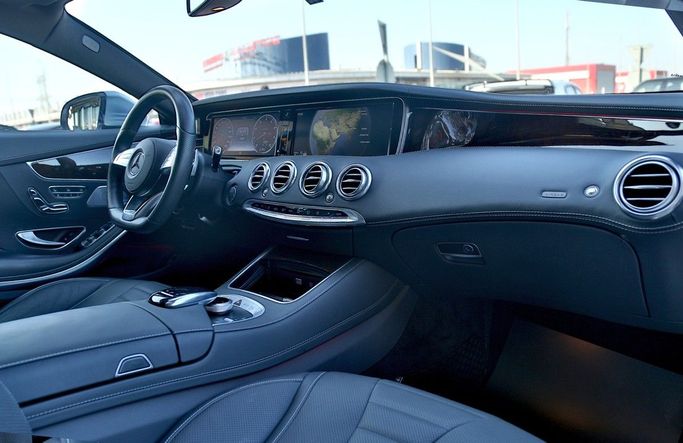Used Mercedes-Benz S-Class 550 VI (W222, C217), 4.7 l, 2016 in Dubai by Prestige motors, Light Blue color. Japanese Specs | AUTO.AE