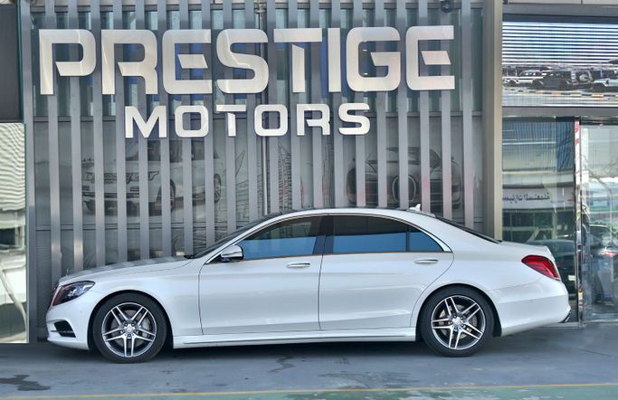 New Mercedes-Benz S-Class 550 VI (W222, C217) Facelift, 4.7 l, 2017 in Dubai by Prestige motors, White color. Japanese Specs | AUTO.AE