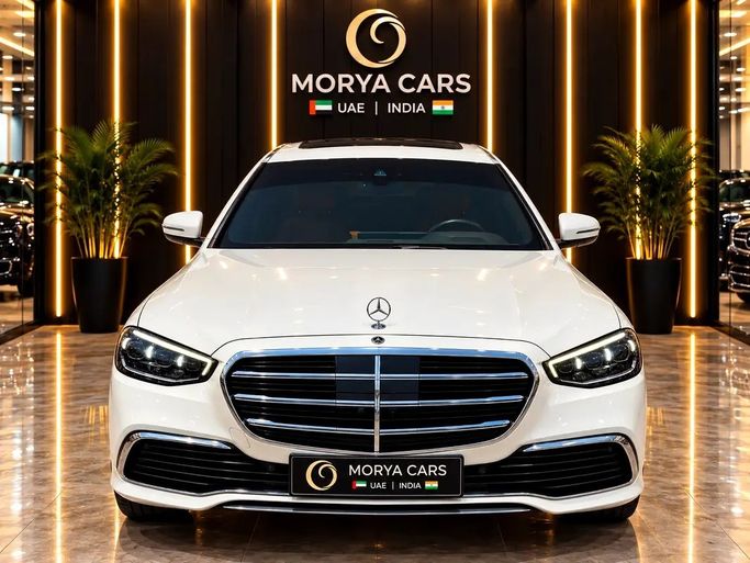 Used ⁦Mercedes-Benz S-Class 500 4MATIC VII (W223), 3.0 l, 2021⁩ in UAE, Dubai by Morya Jeswani Cars, White color. European Specs | AUTO.AE | Listing #288475