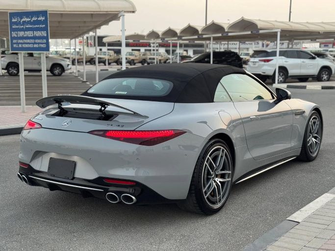 Used Mercedes-Benz SL-Class AMG 43 AMG IV (R232), 2.0 l, 2023 in Dubai by Saeed Auto, Silver color. Japanese Specs | AUTO.AE