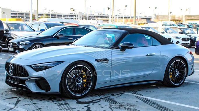 New Mercedes-Benz SL-Class AMG 63 AMG IV (R232), 4.0 l, 2023 in Dubai by Falcons GT Motors FZCO, Grey color. Other | AUTO.AE