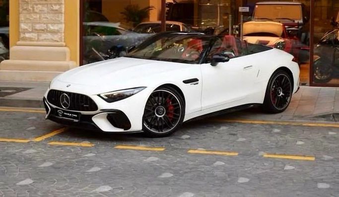 Used Mercedes-Benz SL-Class AMG 55 AMG IV (R232), 4.0 l, 2023 in Dubai by VIP Stars, White color. GCC Specs | AUTO.AE