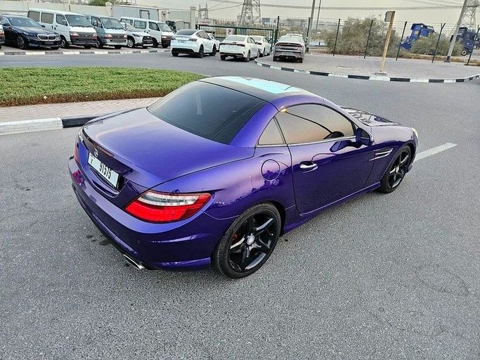 Used Mercedes-Benz SLK-Class 350 III (R172), 3.5 l, 2012 in Dubai by Irfan Motors, Purple color. GCC Specs | AUTO.AE